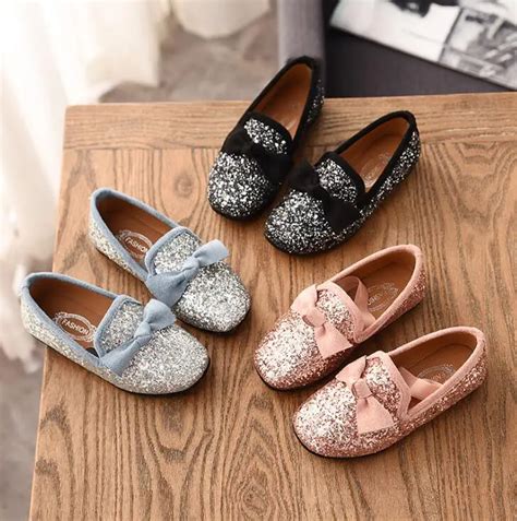 Fashion Childrens Shoes Girls Boys Casual Shoes Shiny Sequins