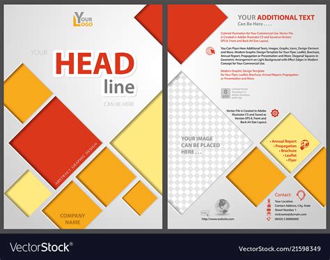 Flyer Template With Colored Squares Royalty Free Vector