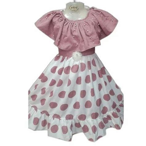 Satin Purple And White Polka Dot Girls Dress At Rs 320 In Ulhasnagar