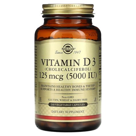 Vitamin D Cholecalciferol Mcg Iu Vegetable