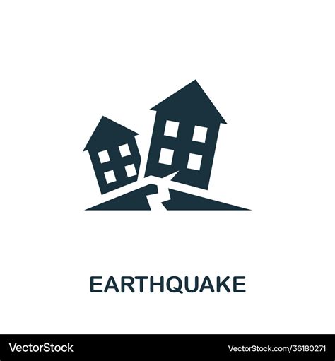 Earthquake Icon Simple Element From Natural Vector Image