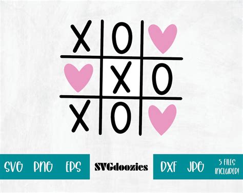 Xoxo Tic Tac Toe Pink Svg Heart Love Sexy Fun Hugs Kisses Cut Etsy