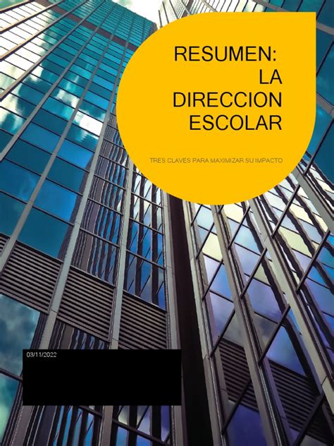 Resumen La Direccion Escolar Pdf Liderazgo Aprendizaje