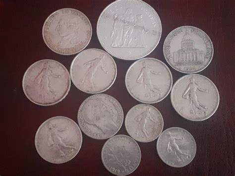 France Lot De Monnaies En Argent Franc Francs