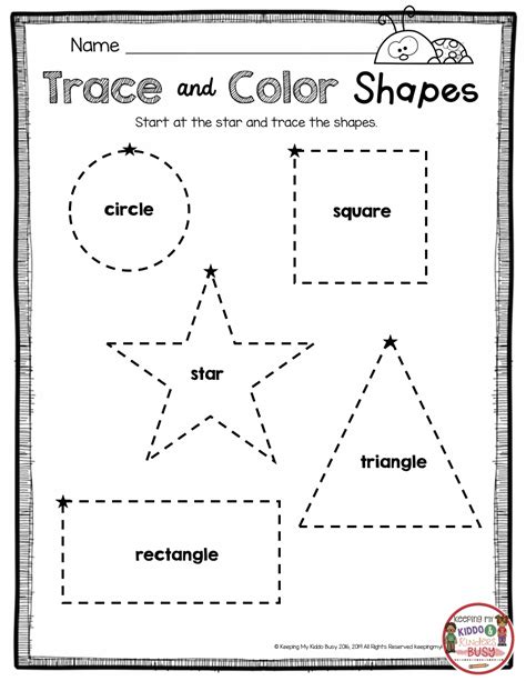 Kindergarten Shapes Worksheets