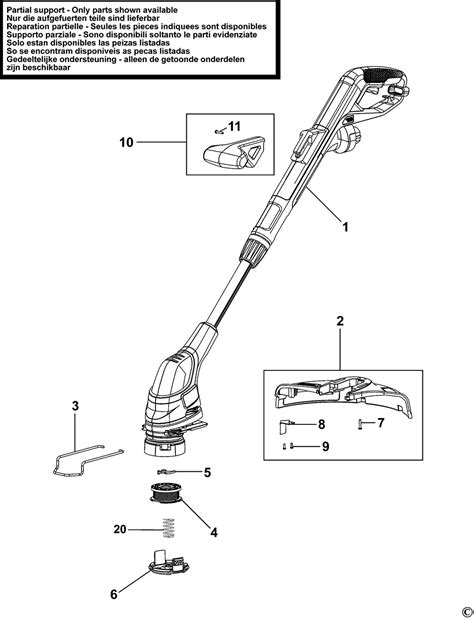 black decker gl type  string trimmer spare parts part shop direct