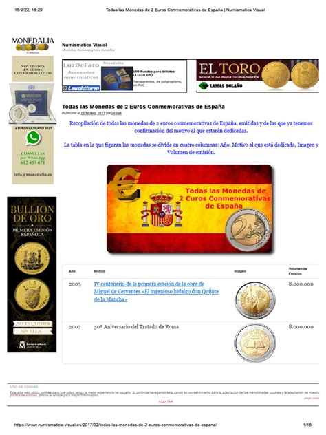 Todas Las Monedas De 2 Euros Conmemorativas De España Numismatica