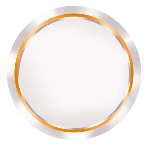 Luxury Premium Silver Circle Border With Gold Decoration Gold Silver