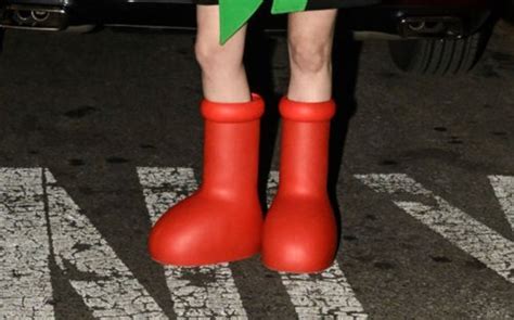 Celebrities Are Stomping Out in Mschf’s Sold-out Big Red Boots With ...