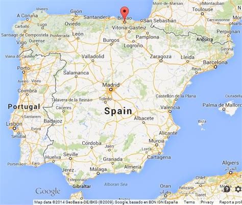 Bilbao On Map Of Spain