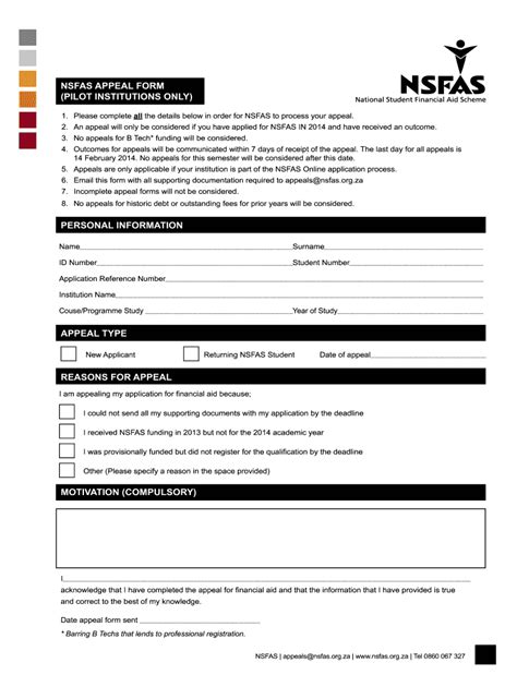 Nsfas Appeal Form 2024 Pdf Download Fill Out And Sign Online Dochub