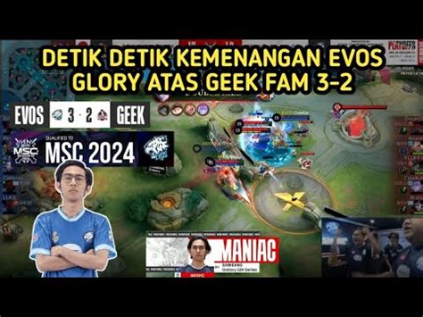 Detik Detik Kemenangan Evos Glory Atas Geek Fam Sekaligus Dapat