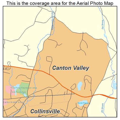 Aerial Photography Map of Canton Valley, CT Connecticut