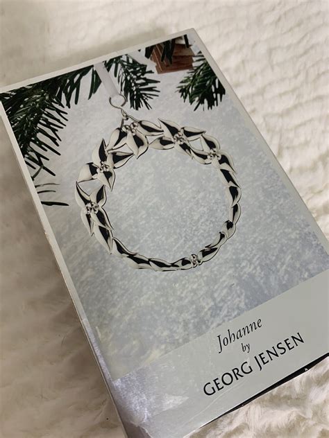 Georg Jensen Johanne Wreath Christmas Ornament Palladium Plated Silver