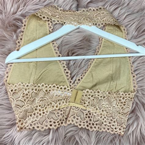Intimates Sleepwear Nude Plus Lace Halter Stretch Bralette W Lining Poshmark