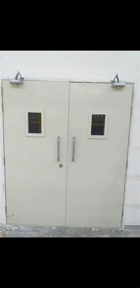 GI Single Door Metal Fire Rated Doors Height 80 Inch Powder Coated