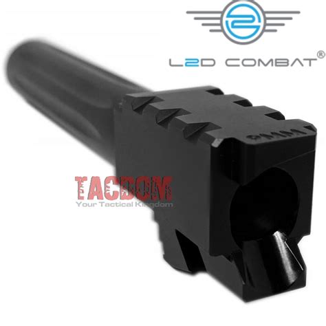 L2d Combat Precision Fluted Match Barrel For Glock 17 Gen 3 4 Black Dlc 9mm Tacdom