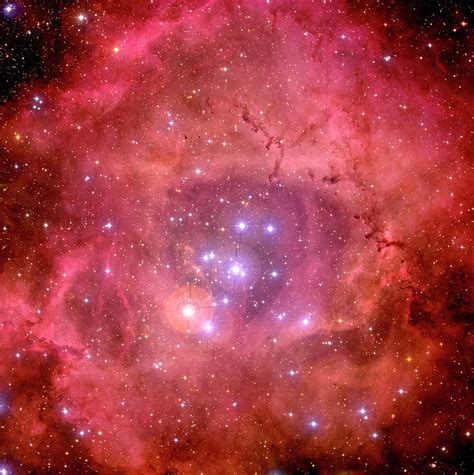 Rosette Nebula Ngc Photograph By Canada France Hawaii Telescope