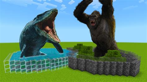 Mcpe How To Make A Kong And Mosasaurus Farm Youtube