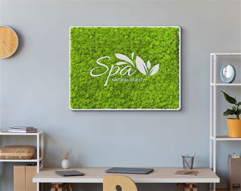 Moss Logo Sign, Custom Moss Wall Art, Preserved Moss Custom Logo Sign ...