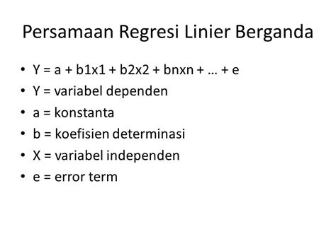 Pengertian Analisis Regresi Linier Berganda Andrea Ogden