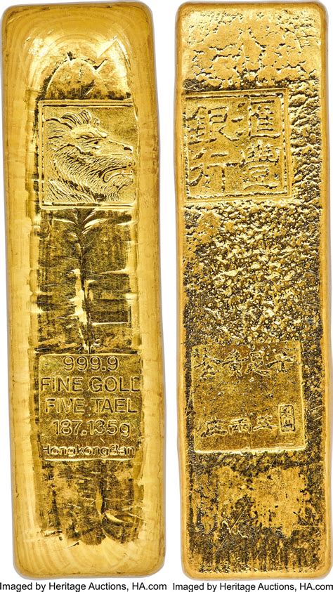 EARLY 20TH CENTURY GOLD HONG KONG TAELS BAR SYCEE INGOT, 57% OFF