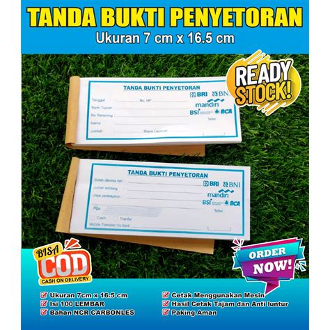 Jual Nota Tanda Bukti Penyetoran Multi Bank Koperasi Brilink Nota