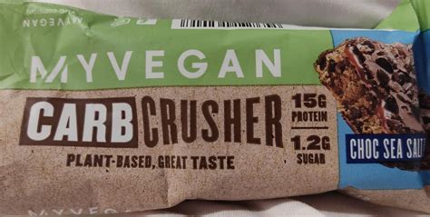 Vegan Carb Crusher Protein Bar Chocolate Sea Salt Myprotein Kalorie