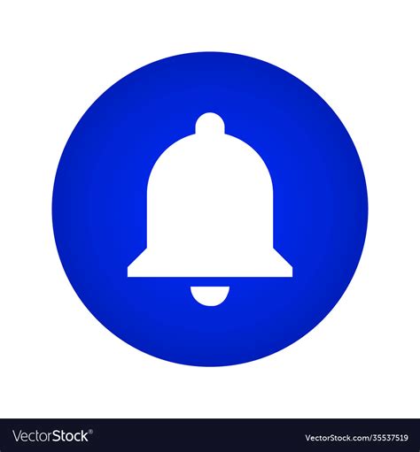 bell icon button   blue gradient circle vector image