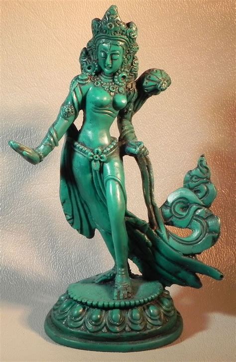 Green Tara Statue She Is The Goddess Of Compassion And Mercy In Green