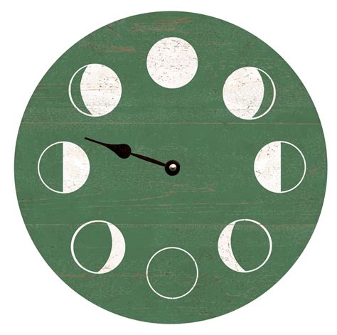 Lunar Phase Clock Moon Phase Wall Clock Choose Your Own Color