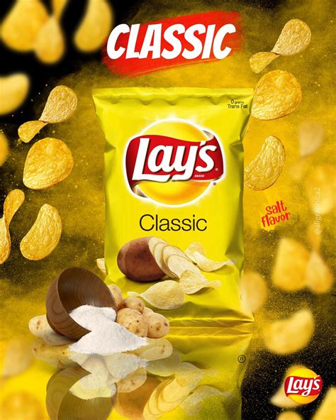 Classic Lays Lays Chips Chips Coffee Poster Design