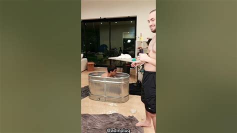 Adin Ross Friend Neon Gets Into A Ice Cold Tub Youtube