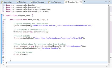 Selenium Webdriver Handling Drop Downs Javatpoint