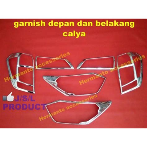 Jual Paket Garnish Depan Dan Belakang Calya Sigra Garnis List Lis Lampu