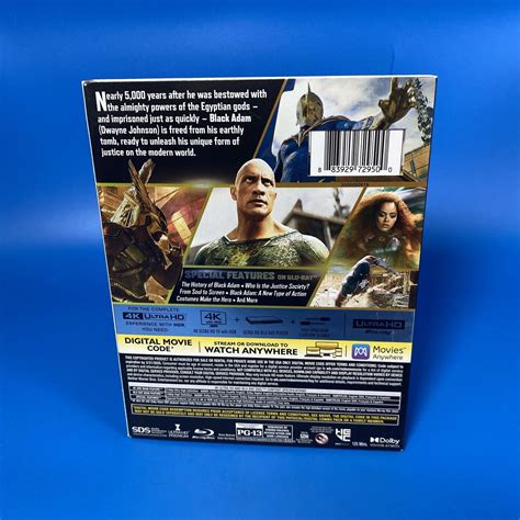 BLACK ADAM 4K Ultra HD Blu Ray Digital Slipcover New