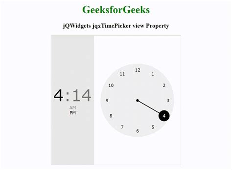 JQWidgets JqxTimePicker Propiedad De Vista Barcelona Geeks