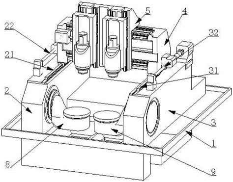 一种具有双工位的多轴数控机床的制作方法