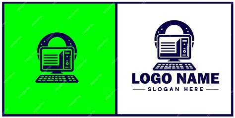 computer icon pc workstation computing device flat logo sign symbol