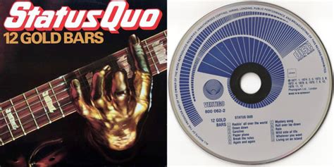 Status Quo 12 Gold Bars 1983 Blue Swirl Solid Centre First Cd