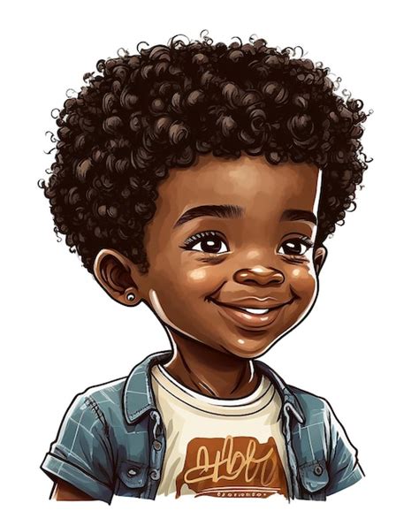 Lindo Menino Afro Americano Roupas Casuais Rindo Isolado Em Retrato De