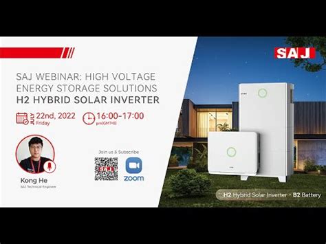 Saj Webinar High Voltage Energy Storage Solutions H B Series