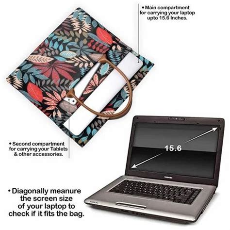 Kraptick Original Flower Pattern Laptop Sleeve For 14 Inch And 15 6