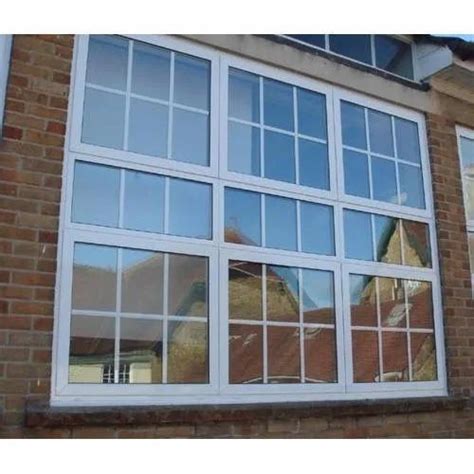 Aluminium White UPVC Fixed Window Glass Thickness 5 Mm At Rs 350