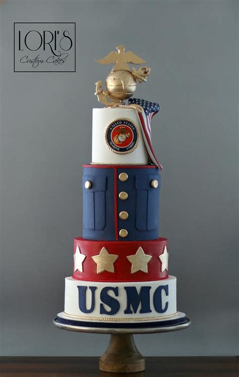 Marine Corp Ball Decorated Cake By Lori Mahoney Loris Cakesdecor