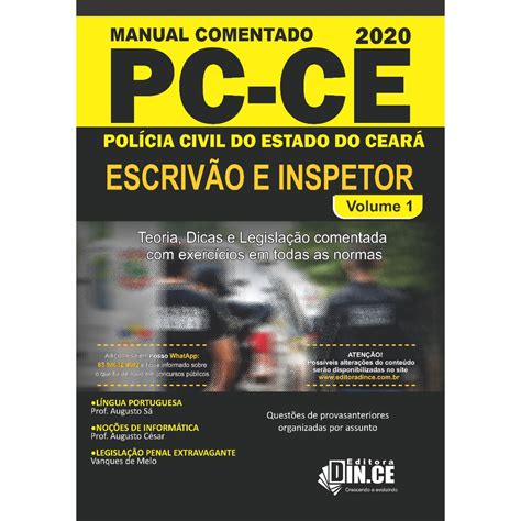 Apostila Escriv O E Inspetor De Pol Cia Civil Cear Pcce Teoria