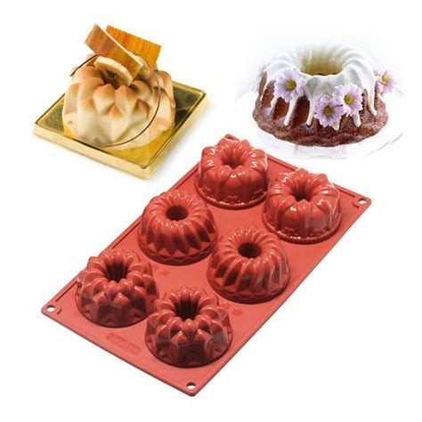 Cavity Silicone Mini Bundt Mold Baking Pan Kouglof Savarin Bakeware