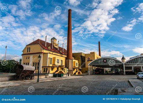 La Antigua FÃbrica De Cerveza Plzen Y El Museo Imagen de archivo