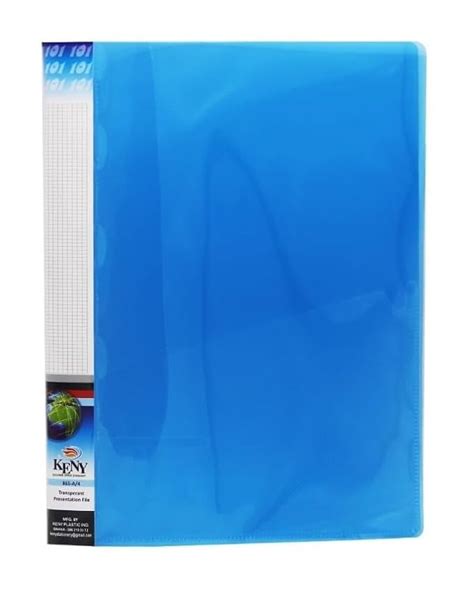 Shining Zon A4 Size Transparent Report File Folder With Plastic Clip