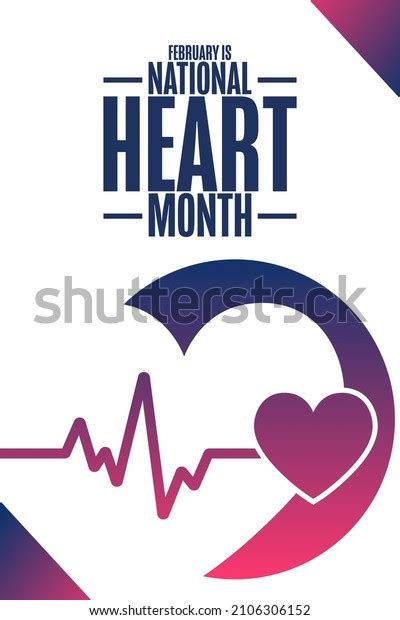 February National Heart Month Holiday Concept Stock Vector Royalty